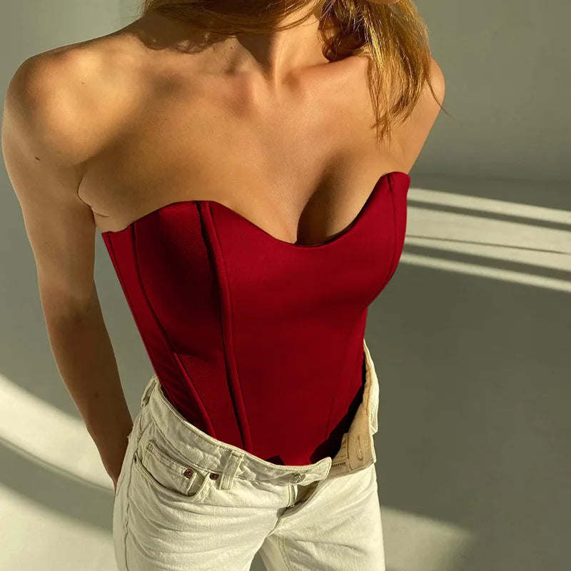 Sexy Strapless Slim Tube Top – Summer 2024