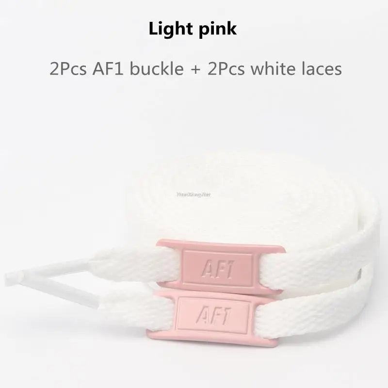 Original AF1 Shoelace Set – White Flat Laces with Shoe Decoration for Air Force 1 Sneakers & Accessories