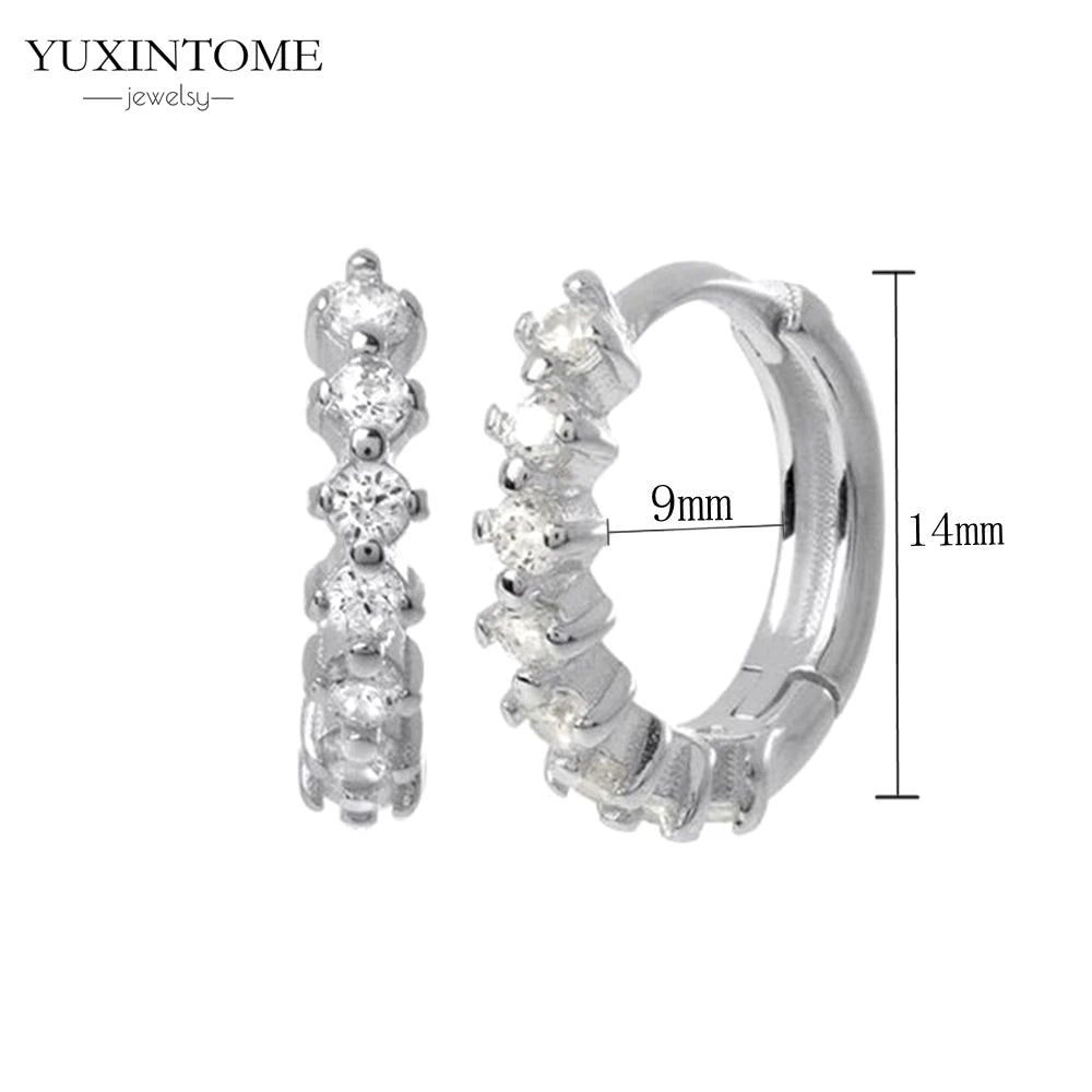 925 Sterling Silver White Zircon Tassel Hoop Earrings — Women’s Luxury Korean Fashion Jewelry 2025