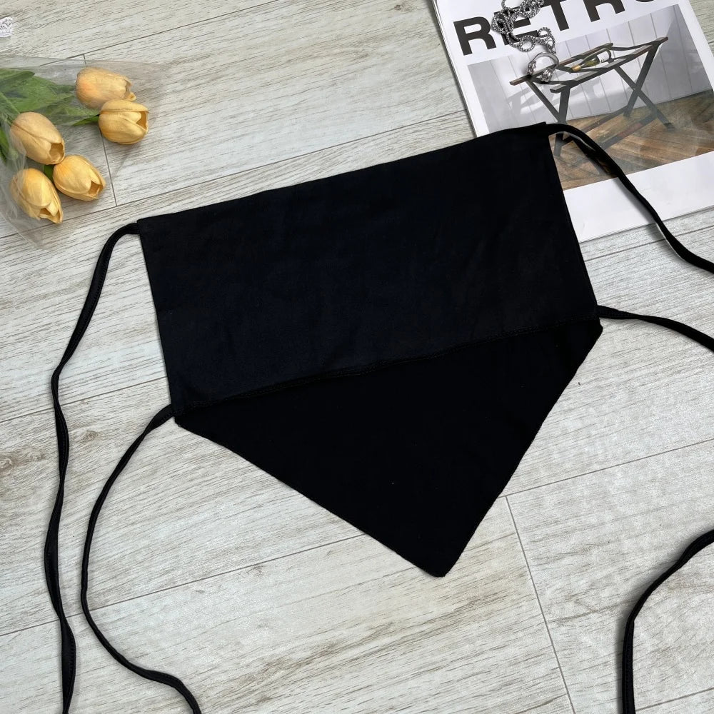2025 Women’s Sexy Tank Top – Black Backless Crop Cami, Sleeveless Summer Vest