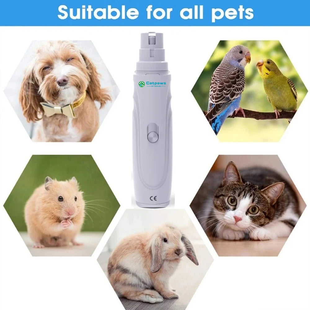 USB Rechargeable Quiet Electric Pet Nail Grinder & Trimmer