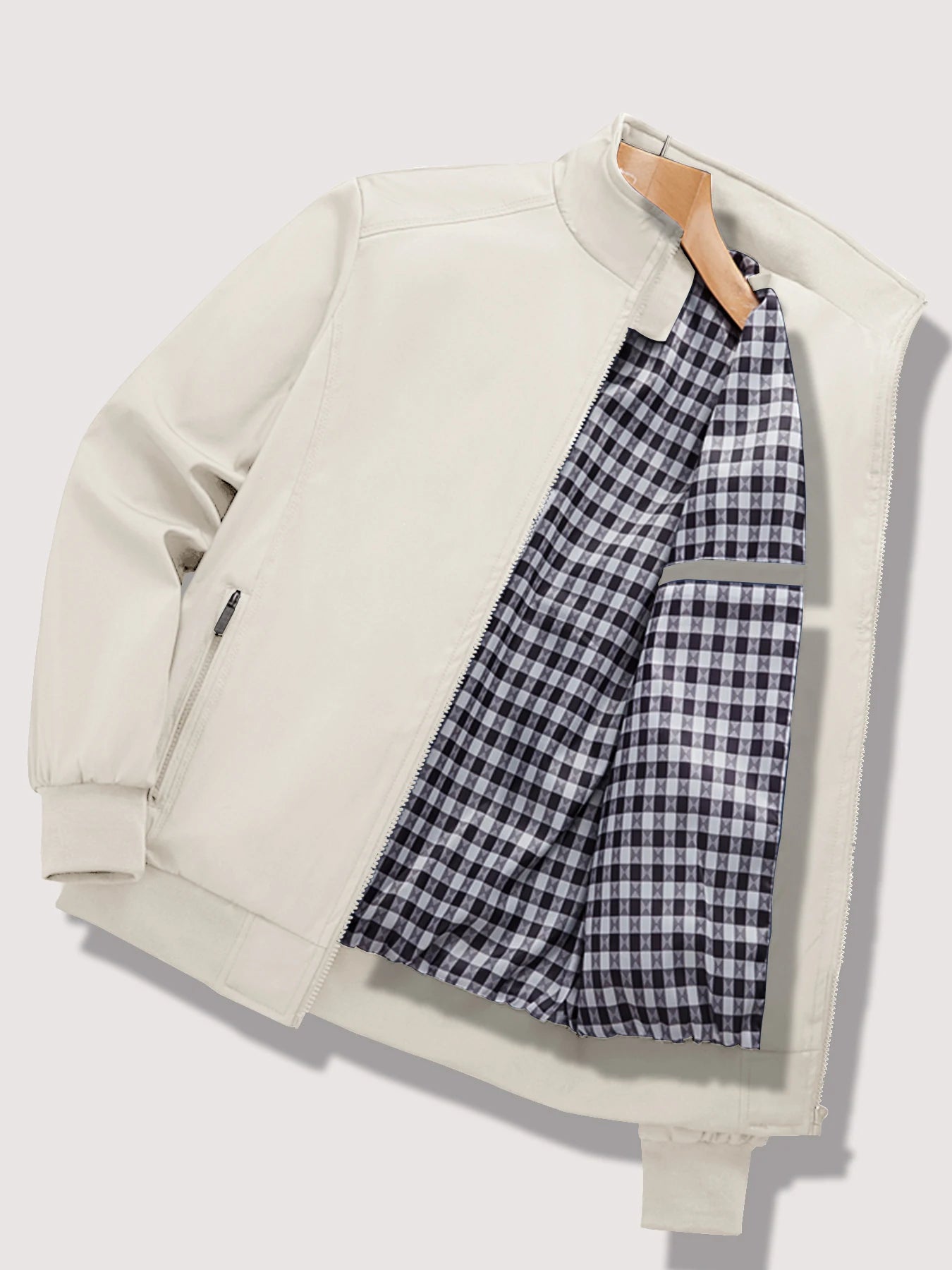 Men's 2024 Spring/Autumn Casual Solid Jacket – Stylish & Easy to Match