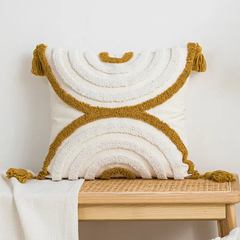 Cotton Embroidered Pillow Cover – Sofa/Home Decor