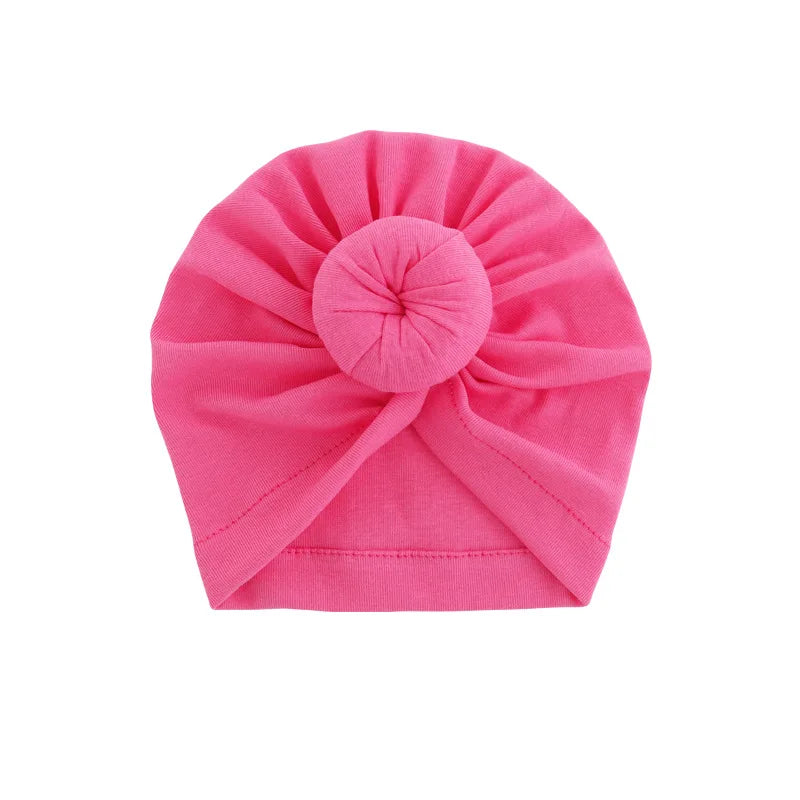Infant Cotton Turban Hat – Knot Beanie for Baby Girls & Boys