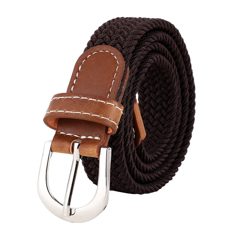 Elastic Woven Belt – Casual, Versatile Fit for Men & Women