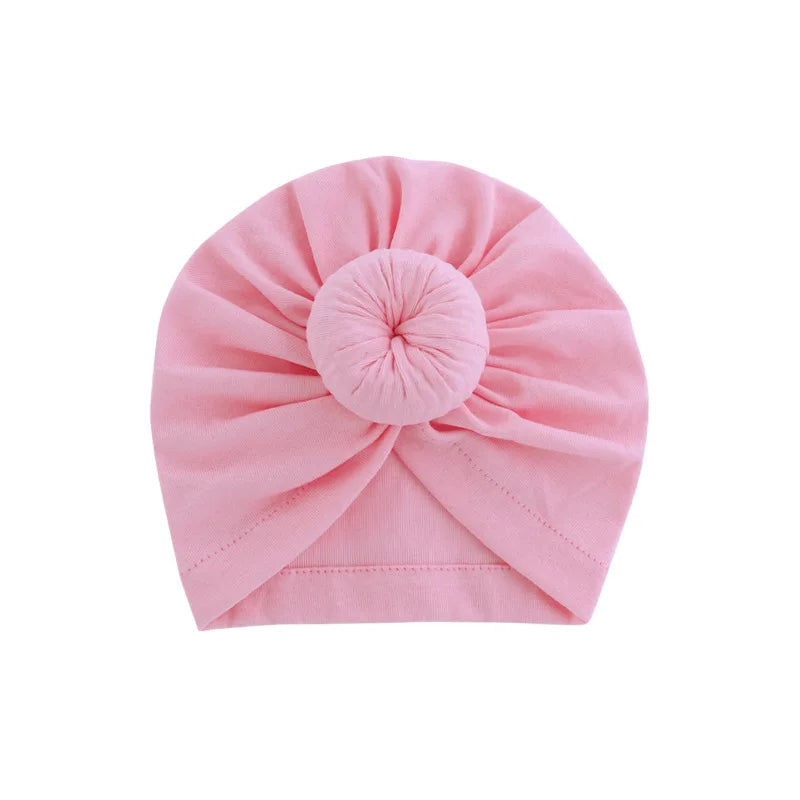 Infant Cotton Turban Hat – Knot Beanie for Baby Girls & Boys