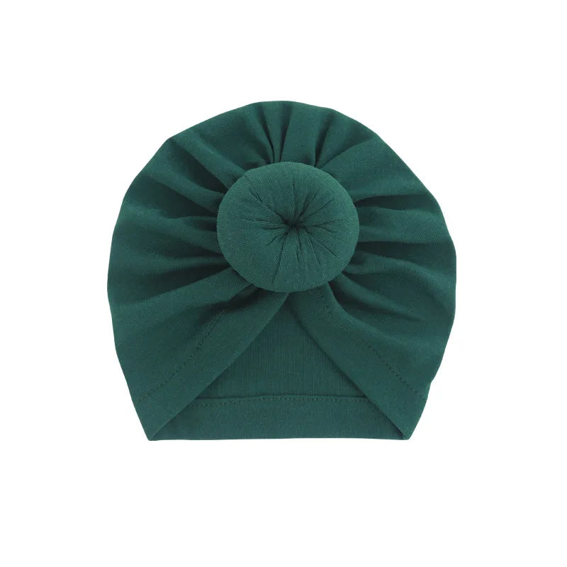 Infant Cotton Turban Hat – Knot Beanie for Baby Girls & Boys
