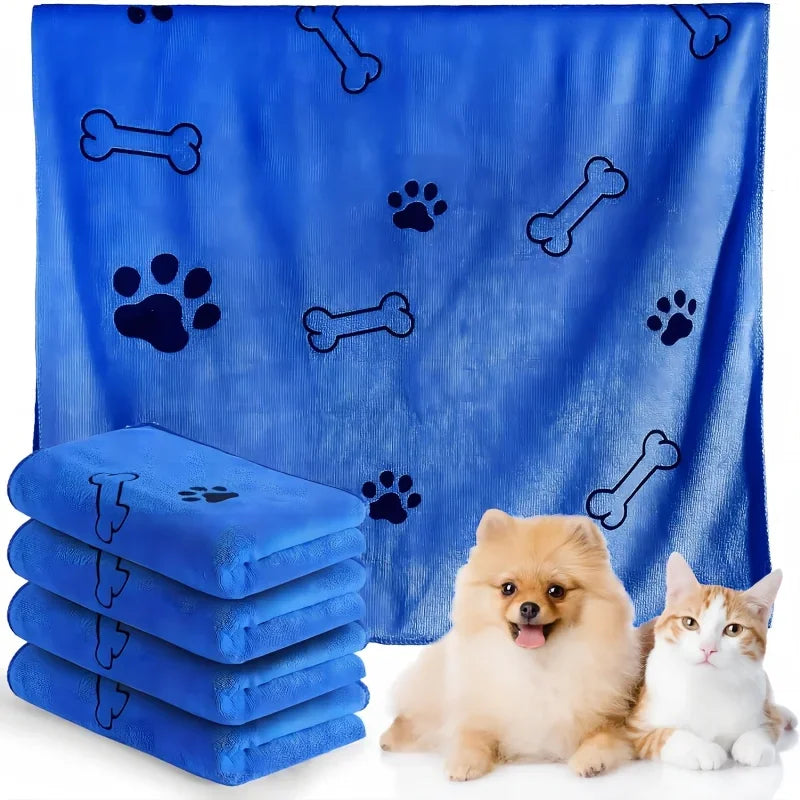 Quick-Dry Microfiber Pet Towel – Absorbent Bath Towel for Dogs & Cats