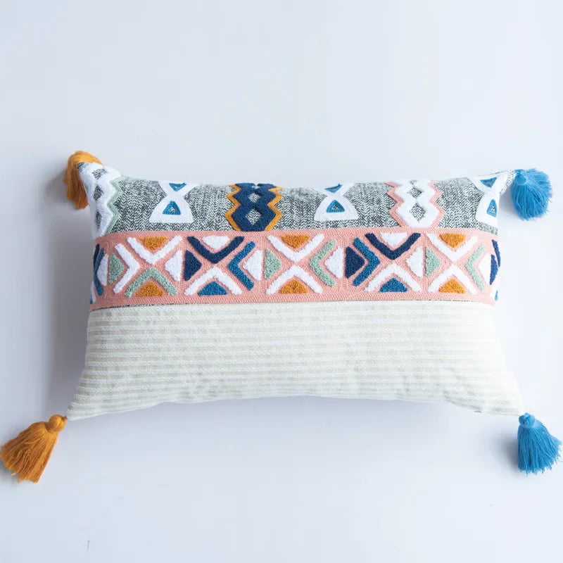 Cotton Embroidered Pillow Cover – Sofa/Home Decor