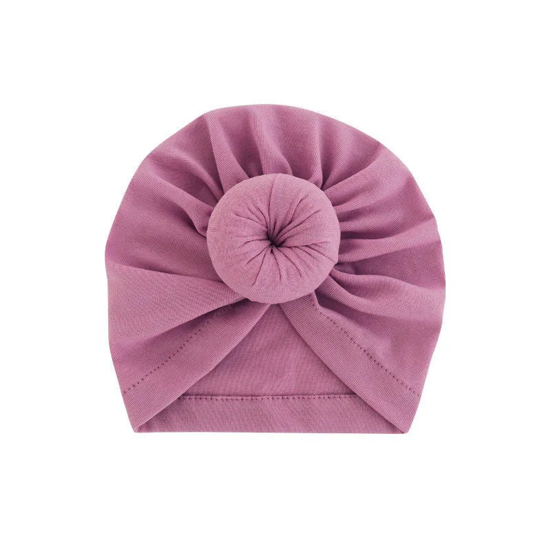Infant Cotton Turban Hat – Knot Beanie for Baby Girls & Boys