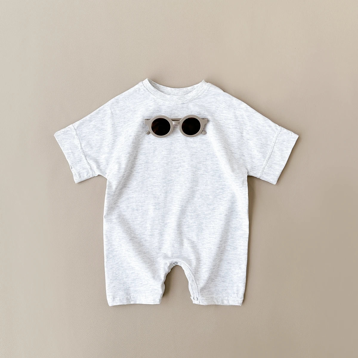 Baby Boy Romper — Summer Newborn Short Sleeve Ribbed Jumpsuit Playsuit
