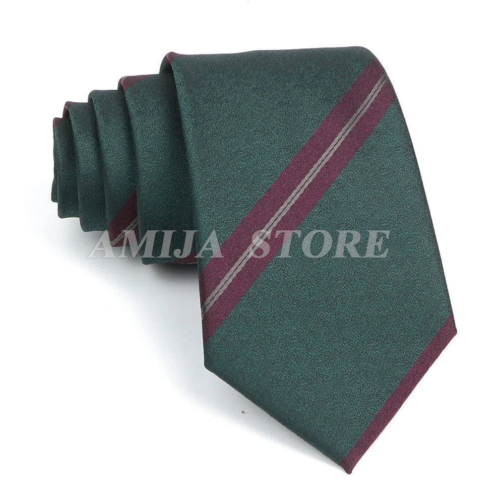 Men’s Jacquard Neck Ties 7cm – Floral & Stripe Design Necktie for Wedding, Party, Business & Daily Wear Gift