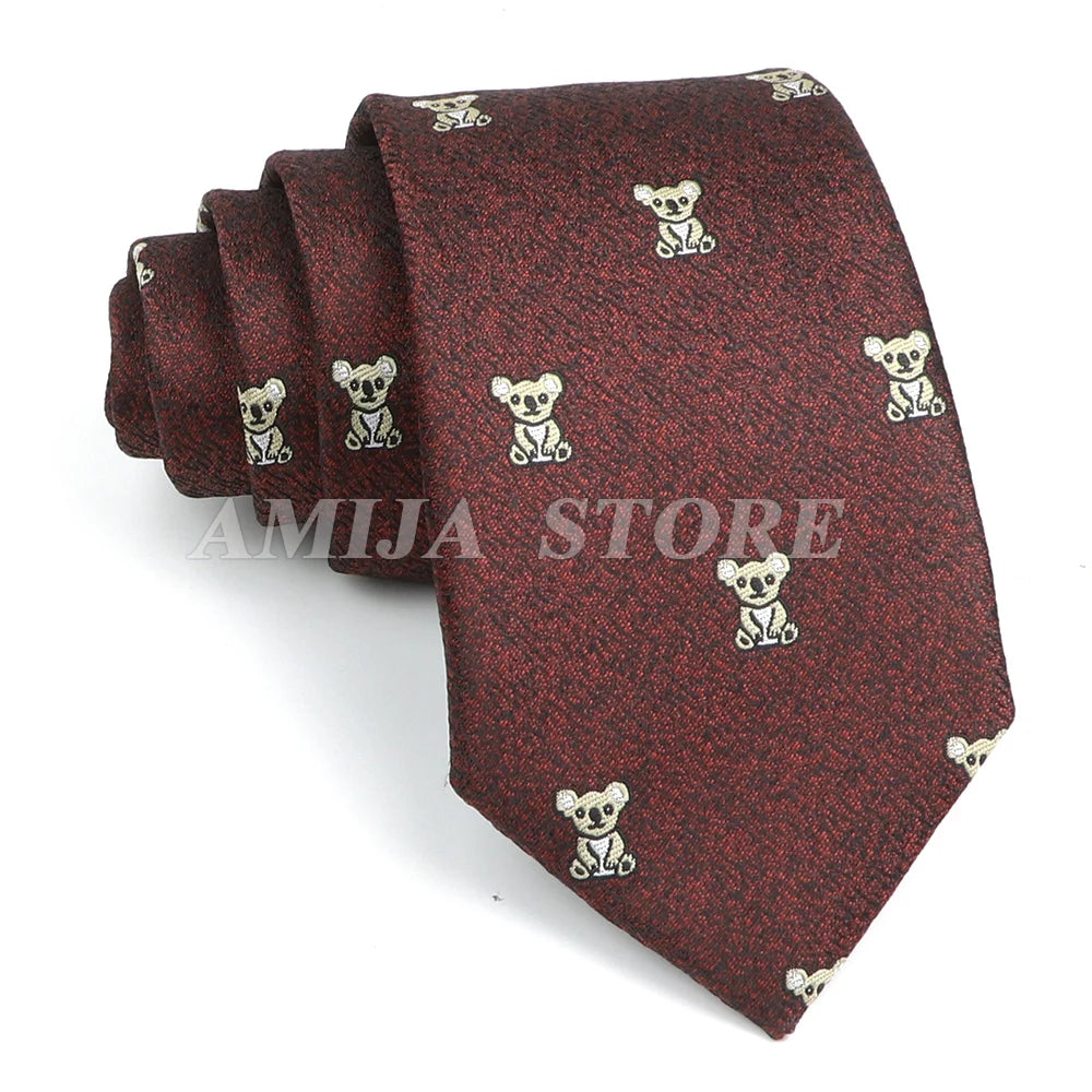 Men’s Jacquard Neck Ties 7cm – Floral & Stripe Design Necktie for Wedding, Party, Business & Daily Wear Gift