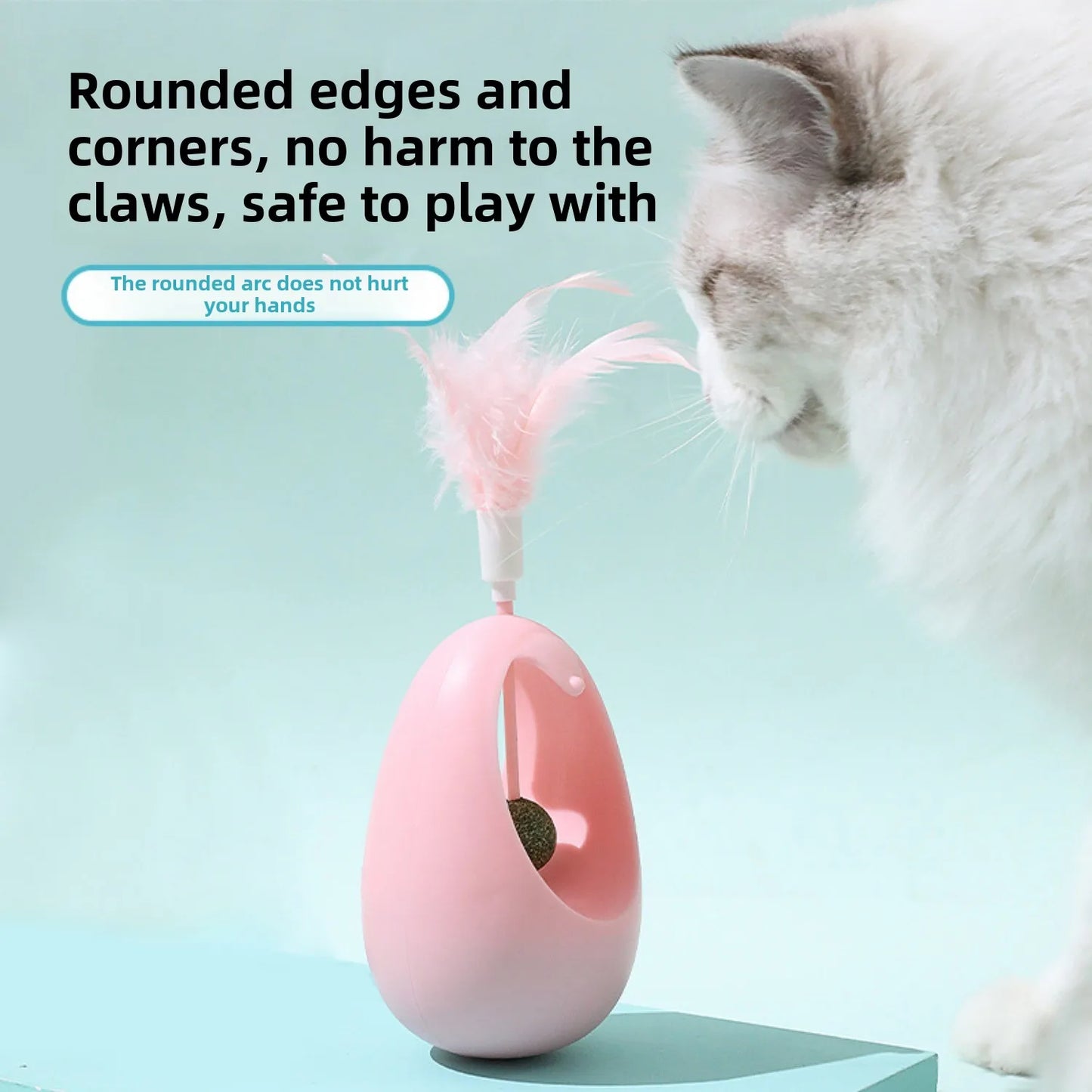 Feather Spinning Cat Toy – Boredom Relief & Interactive Play