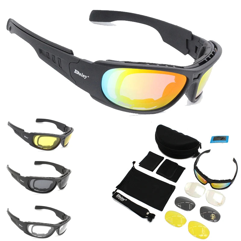 C6 Tactical Polarized Glasses – Windproof Outdoor Goggles