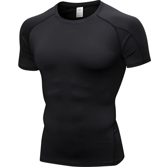 Men's Quick-Dry Compression Gym T-Shirt — Short Sleeve Fitness & Running Top