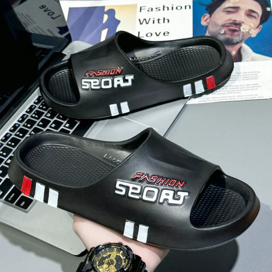 Men’s Summer Slippers – Soft Sole, Non-Slip Sport Style Sandals for Indoor, Outdoor, Beach & Home Use (Couple Wear)