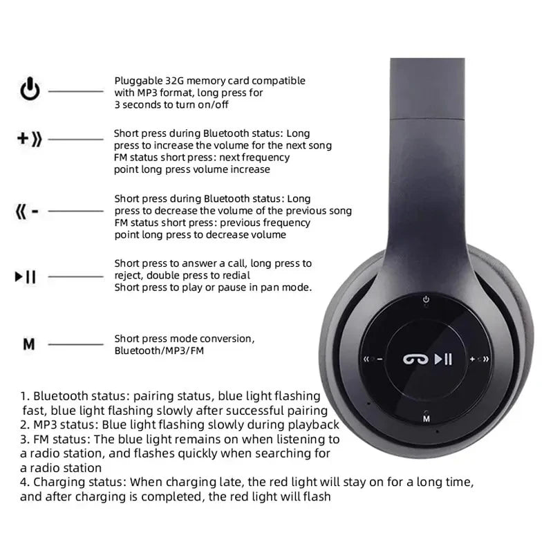 Air P47 TWS Bluetooth Earbuds – Stereo Music Headset with Mic for Android & iPhone