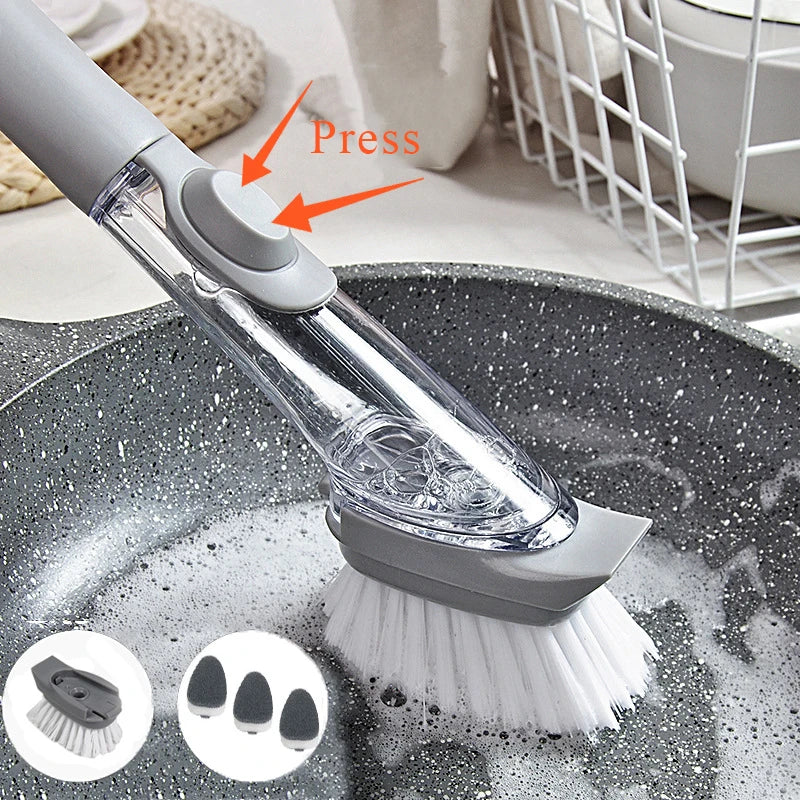 Long Handle Dishwashing Brush with Sponge