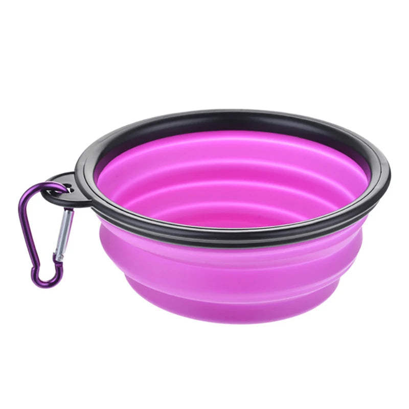 50/1000ml Collapsible Silicone Dog Bowl – Portable Travel Feeder