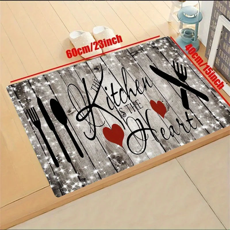 Non-Slip Absorbent Kitchen & Entrance Mat – Retro Rug for Living Room