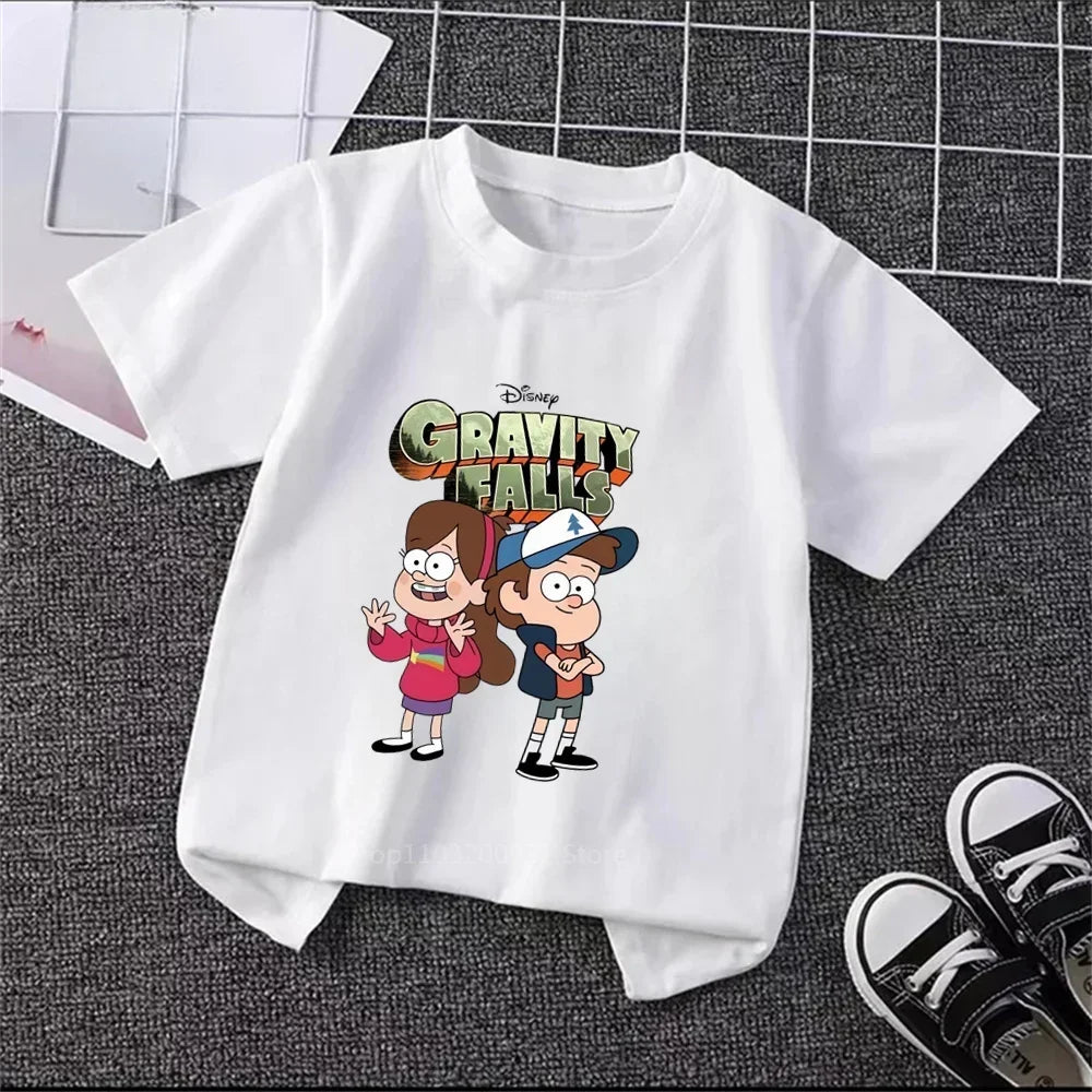 Newest Gravity Falls Kids' Tops - Adorable Cartoon Prints, Luxuriously Soft Material, Ideal for Children's Birthday Celebrations