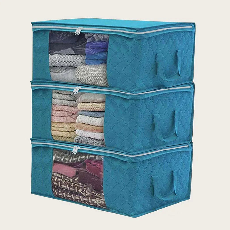 Large Capacity Foldable Quilt Storage Bag, Dust-Proof Organizer