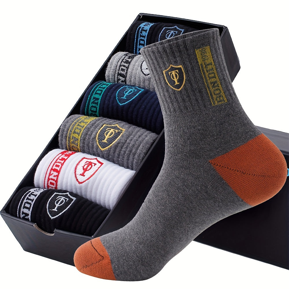 6pcs LIJIE Men's Breathable Crew Socks