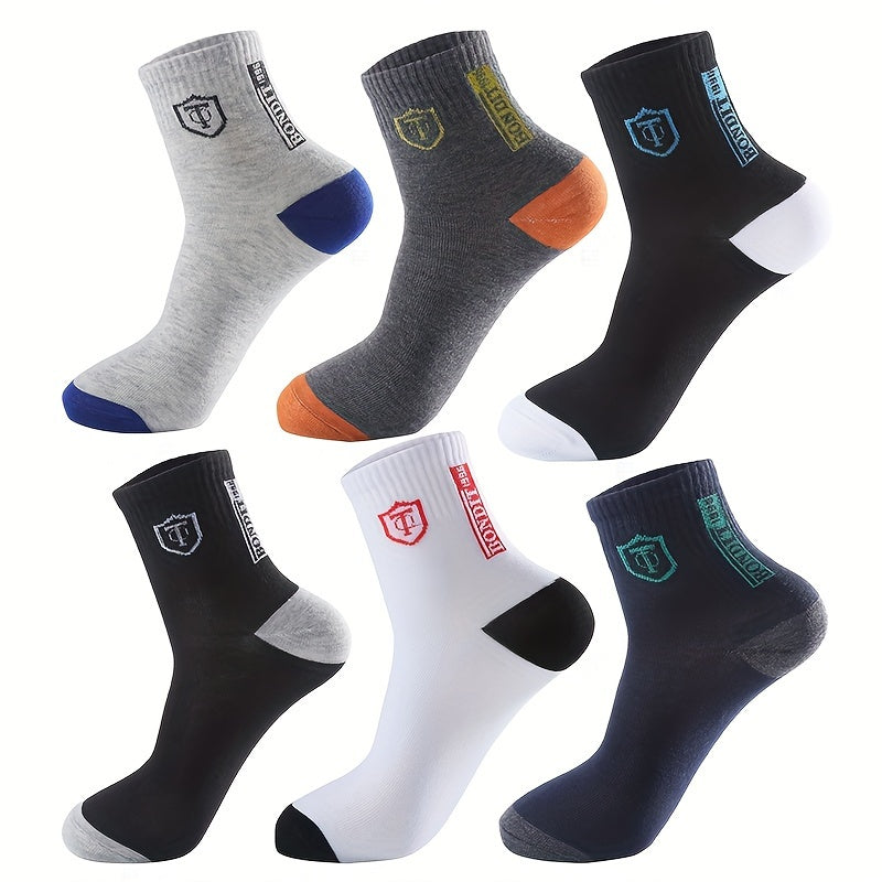 6pcs LIJIE Men's Breathable Crew Socks