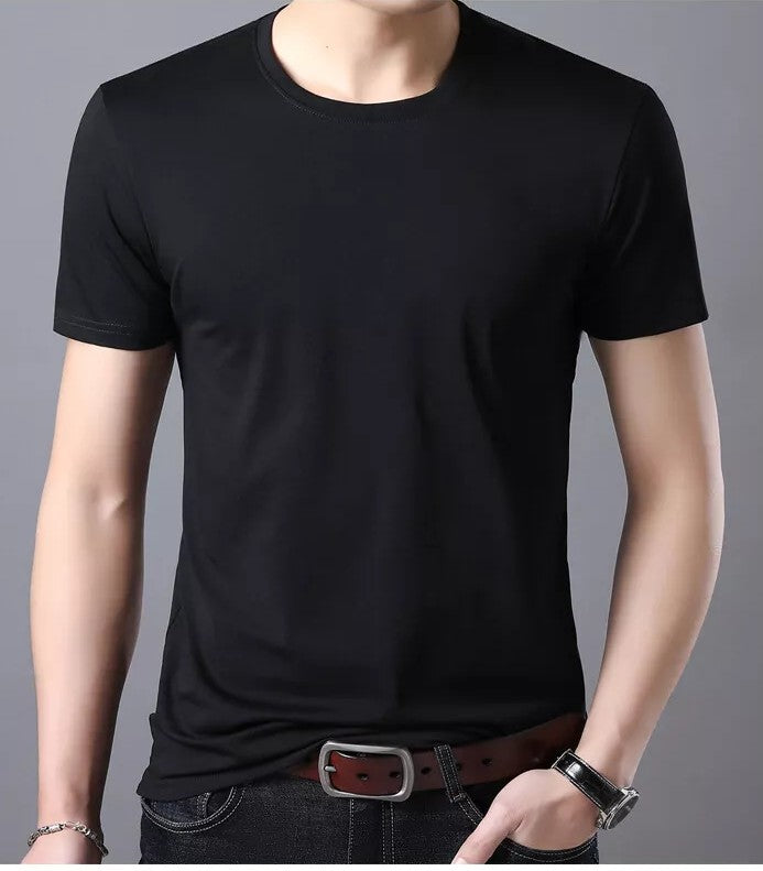 Men's Fashion Cotton Tshirt– Unisex, Short Sleeve, Casual, Solid Color, O-Neck