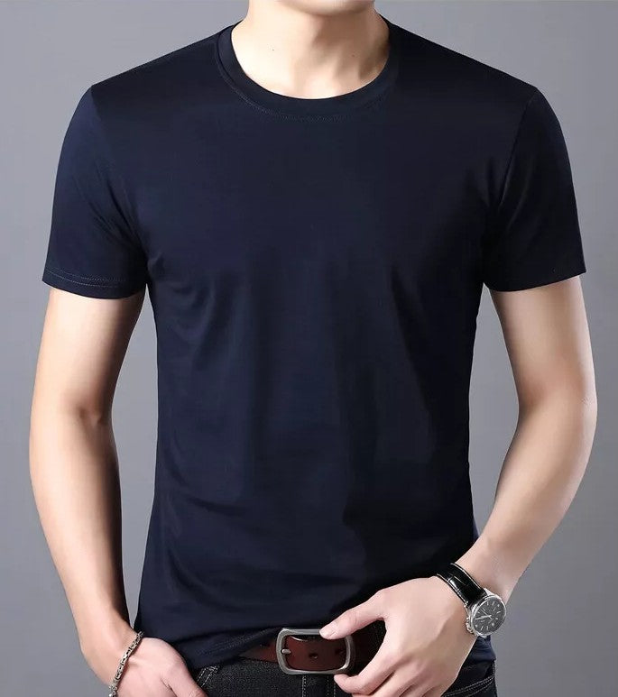 Men's Fashion Cotton Tshirt– Unisex, Short Sleeve, Casual, Solid Color, O-Neck